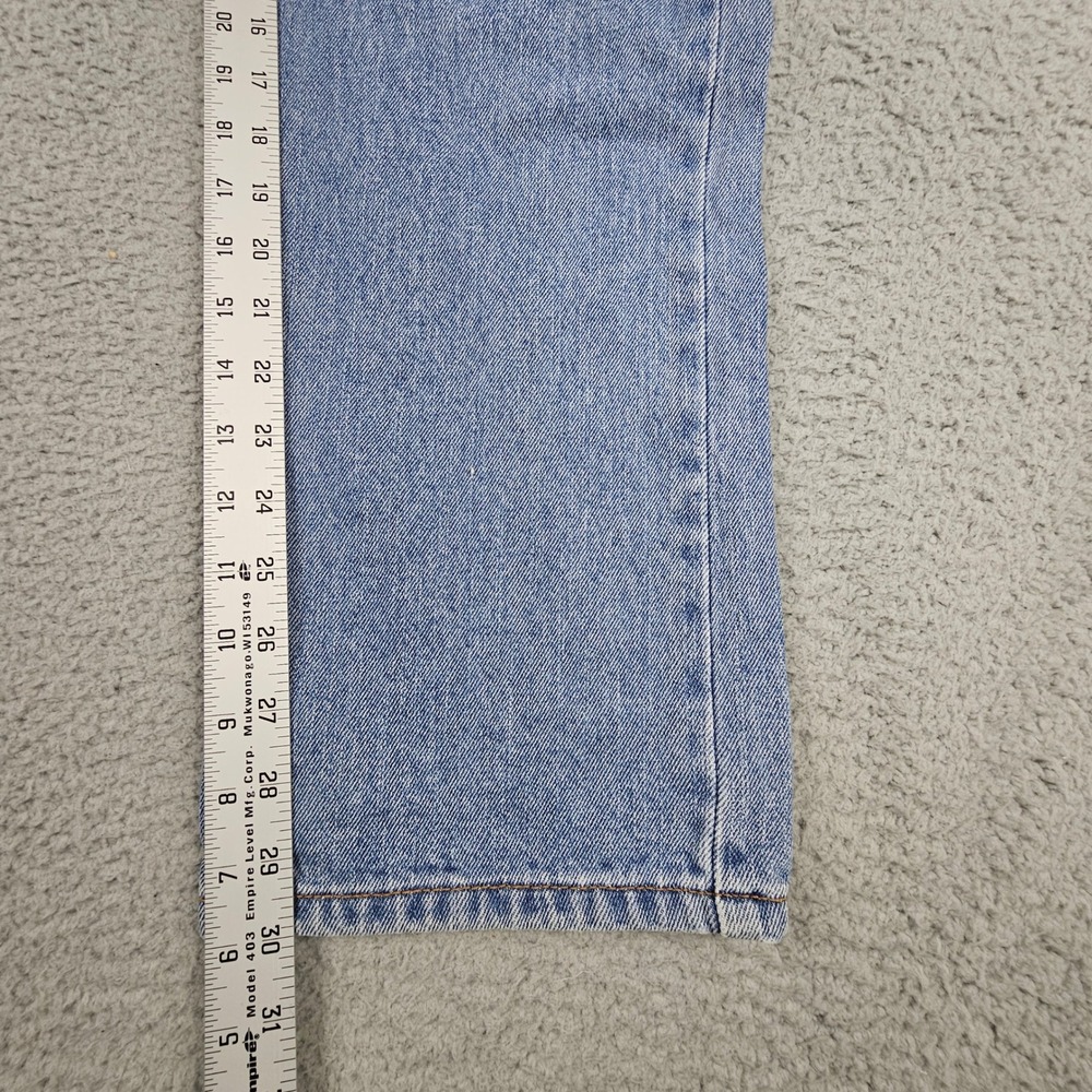 Levi's 505 Regular Fit Jeans Mens 33x30 Blue Light Wash Straight Leg Denim - Picture 9 of 10